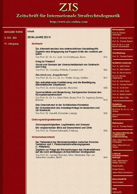 ZIS - Zeitschrift für Internationale Strafrechtsdogmatik 